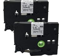 NEOUZA 2PK Compatibile per Brother P-Touch Laminato TZe TZ Label Tape Cartridge 12mm x 8m (TZ-Fx231 TZe-Fx231 Cavo ID Flessibile Nero su Bianco)