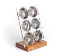 NEOUZA Cestello per filtro per espresso, supporto per portafiltro, in legno acrilico, setaccio per macchina da caffè (51 mm)