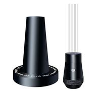 NEOUZA Coffee WDT - Tamper multifunzione in alluminio, accessorio per espresso espresso, magnete integrato, 8 aghi in acciaio inossidabile da 0,4 mm, supporto WDT con base ondulata (nero, 51 mm)