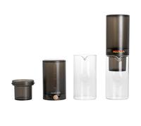 NEOUZA Macchina per caffè freddo, macchina per caffè freddo, regolazione infinita della velocità, 400 ml, in vetro borosilicato con scala scientifica trasparente, include 100 filtri, per 2-4 porzioni