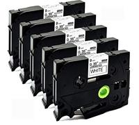 NEOUZA Nastro di ricambio compatibile per Brother TZe-221 TZ-221 laminato 0,9 cm 8 m (9 mm x 8 m) nero su bianco funziona con P-Touch PT H100 H110 D210 D400AD 1290, confezione da 5