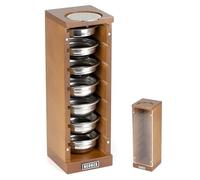 NEOUZA Supporto filtro espresso 51 mm, compatibile cestello portafiltro, schermo a disco, 7 cestelli filtranti, porta magnetica rimovibile, legno faggio