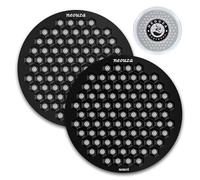 NEOUZA V4 Filtro per caffè espresso, spessore 0,8 mm, intreccio a nido d'ape, doppio strato, rivestimento protettivo nero per cestello del caffettiera (2 pezzi, nero, 51 mm)