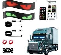 NEOVSUNY Occhi LED per Camion, Occhi luminosi a LED Devil Eyes, Display Led Flessibile Grande Programmabile, Impermeabile con App e Telecomando per Auto, Camion, Finestra del Negozio, 120*595mm 2PCS