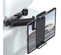 NEOVSUNY Porta Tablet Auto Poggiatesta, estensibile Universale Supporto Tablet Auto 360°Rotazione,Accessori per Auto Bambini,per iPad/Samsung Galaxy Tab/Kindle Fire HD/Nintendo Switch/Altri 4,7-12,9"
