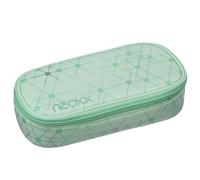 neoxx - Astuccio Scolastico Jump Mintastic - Bottiglie Pet riciclate, Scomparto Principale con Cerniera, 10 Passanti per Penne, Finestra Trasparente - Materiale Scolastico per Bambini