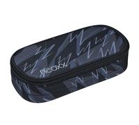 neoxx - Astuccio Scolastico Jump Stormchaser - Bottiglie Pet riciclate, Scomparto Principale con Cerniera, 10 Passanti per Penne, Finestra Trasparente - Materiale Scolastico per Bambini