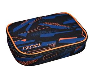 neoxx - Schlamperbox Dunk Streetlight Runner - in Bottiglie Pet riciclate - Posto per Geode - Flap per matite con 26 passaggi per matite - ca. 23,5 x 17 x 6,5 cm, per ragazzi, Nero DUNK pencil