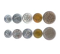 Nepal 5 Monete Miste | 1 Paisa a 1 Rupia | Moneta Nepalese Dal 1966