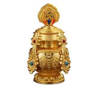 Nepal Artigianato Tantrico Patriarcale Strumenti Dio Giallo della Ricchezza Vaso dei Desideri Otto Bottiglie Fortunate
