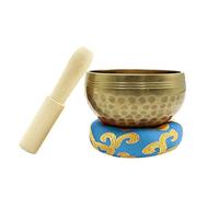 Nepal - Ciotola tibetana buddista fatta a mano, con cuscino per meditazione, artigianato e terapia musicale tibetana