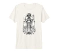 Nephthys Dea Notte Antico Egitto Monocromatico Arte Maglietta Premium