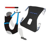 NEPPT Imbracatura toilette Attrezzatura medica dell'elevatore paziente sollevatore Bariatric Cinghia trasferimento chirurgico cinghia sollevamento per handicap con supporto a quattro punti (nero)