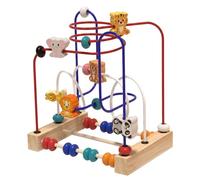 Neptuiby Mini Labirinto di Perline di Legno Gioco per Bambini per Lo Sviluppo precoce Il Legno Naturale migliora Le capacità motorie, Disegni a Tema Animale, Robusta Struttura in, Gioco interattivo p