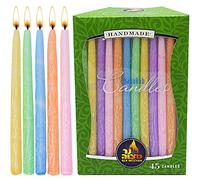 Ner Mitzvah, 45 candele per Hanukkah fatte a mano, 14 cm Pastel Colours