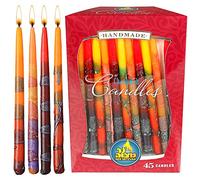 Ner Mitzvah, 45 candele per Hanukkah fatte a mano, 14 cm Premium Multi Colour