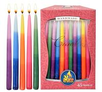 Ner Mitzvah, 45 candele per Hanukkah fatte a mano, 14 cm Tri Colour