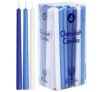 Ner Mitzvah Candele per la Celebrazione della Festa ebraica Chanukka, 44 Pezzi, Colore: Bianco