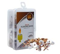 Ner Mitzvah vormontierte runde schwimmende Dochte 50 St ck Baumwolldochte und Korkscheibenhalter f r lbecher