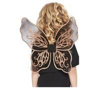 Nera e Oro Farfalla Ali Ragazze Halloween Fairy Accessorio Vestito