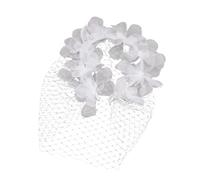 Nera Mesh Velo Fasce Vintage Dei Capelli Da Sposa Accessori Per Le Donne Matrimonio Halloween Anni 1920 Festa Confortevole Fascia Con Velo Rimovibile