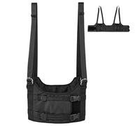 Nera regolabile barella schiena, cintura per stretching colonna vertebrale per alleviare il collo e la vita, correzione della postura, sollievo dal dolore, taglia M per uso domestico