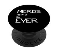 Nerd 2^2 Ever Nerdy For 4 Ever Mathe Gag Gioco di parole Geek Scherzo PopSockets PopGrip Adesivo