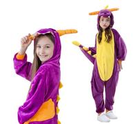 nerd hunters Stitch Kigurumi Pigiama Onesie per Adulti - Peluche Pigiama Unisex Animali Taglie 95-145 cm, Dragone , 130