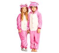nerd hunters Stitch Kigurumi Pigiama Onesie per Adulti - Peluche Pigiama Unisex Animali Taglie 95-145 cm, Pink Stitch, 140 cm