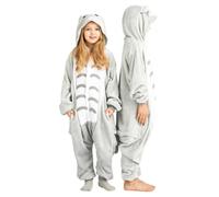 nerd hunters Stitch Kigurumi Pigiama Onesie per Adulti - Peluche Pigiama Unisex Animali Taglie 95-145 cm, totoro, 130
