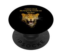 Nerd Non pensavo che i leopardi mi avrebbero mangiato la faccia Politica PopSockets PopGrip Adesivo