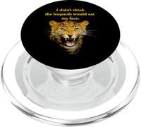 Nerd Non pensavo che i leopardi mi avrebbero mangiato la faccia Politica PopSockets PopGrip per MagSafe