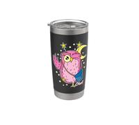 Nerd Notte Civetta Bicchiere termico in acciaio inox doppia parete