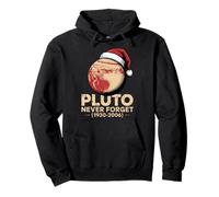 Nerd Plutone Non Dimenticare mai retrò Geek Natale Astronomia Felpa con Cappuccio