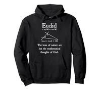 Nerd Vintage Euclide Matematica Citazione Matematica Geometria Insegnante Felpa con Cappuccio
