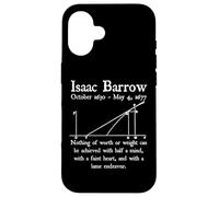 Nerd Vintage Isaac Barrow Calcolo Algebra Matematica Insegnante Custodia per iPhone 16
