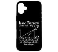 Nerd Vintage Isaac Barrow Calcolo Algebra Matematica Insegnante Custodia per iPhone 16 Plus