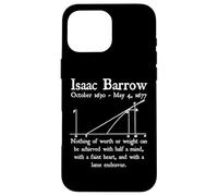 Nerd Vintage Isaac Barrow Calcolo Algebra Matematica Insegnante Custodia per iPhone 16 Pro Max