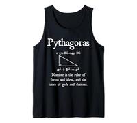 Nerd Vintage Pitagora Teorema di Pitagora Matematica Insegnante Canotta