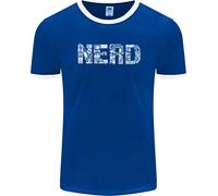 Nerd Word Art Geek Uomo Ringer T-Shirt FotL
