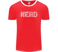 Nerd Word Art Geek Uomo Ringer T-Shirt FotL