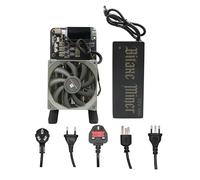 NerdQaxe++ 4.8TH/s Bitcoin Miner - 4X BM1370 ASIC Chips, 15J/Th, consumo energetico 68W, WiFi 2.4G, macchina open source Mining, alta efficienza per il mining BTC (nero