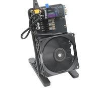 NerdQaxe++ Rev 6.1 Miner Aggiornato, 6 TH/s 100W, Alta Efficienza 16.5 J/TH, WiFi 2.4G e Ventilatore Doppio Silenzioso, Macchina di Mining Cripto Open Source per BTC, Nero