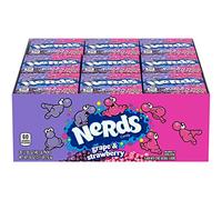 NERDS - Nerds Candy American Sour Candy | Combo perfetto di piccole caramelle al gusto di uva e fragola - Ideale per la condivisione - 36 pacchetti da 46,7 g