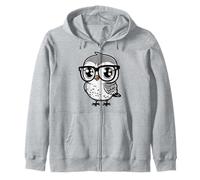 Nerdy Birdy Kawaii carino uccello felice con occhiali animale Felpa con Cappuccio