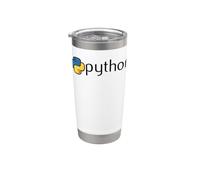 Nerdy Python Programmatore di computer Geek Insegnante di matematica Bicchiere termico in acciaio inox doppia parete