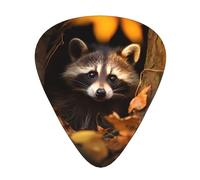 Nerdy Raccoon plettri per chitarra di dimensioni sottili, medie e spesse, set da 12 pezzi, adatti per chitarra elettrica e vari strumenti
