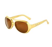 Nereds Occhiali da sole dorati stile Rockstar anni '50 Hippie Hippie Disco Accessori per Halloween Carnevale Forniture per feste a tema