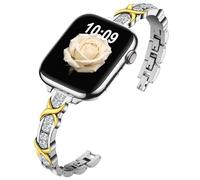 Nereides Mental Band Compatible with Apple Watch Strap 42mm 41mm 40mm 38mm, Elegant Bracelet Strap for iWatch Series 11/10/9/8/7/6/5/4/SE/SE2/SE3/3/2/1