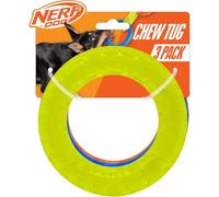 Nerf Anelli per cani TPR EXO, 12,7 cm, traslucidi e durevoli, giocattoli per cani, verde/blu/arancione (confezione da 3)